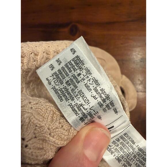 Zara knit corset top Sleeveless Beige Sz Small NWT - Picture 7 of 7